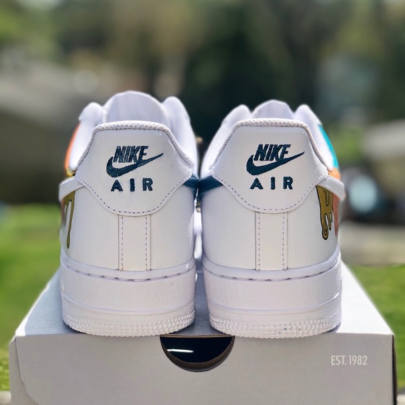 Custom Painted “cartoon drip” Nike Air Force 1s - Picture 5 of 6